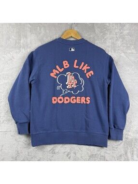 MLB LA Dodgers Graphic Sweatshirt Size XS Korean Version Baseball Fan Graphic
